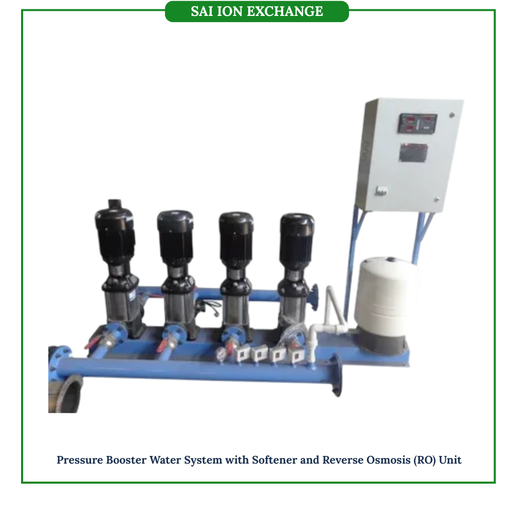 Pressure Booster Water System with Softener and Reverse Osmosis (RO) Unit